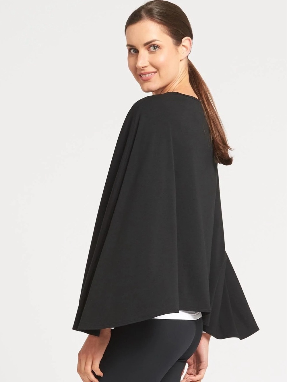 Solstice Black Draped Cropped Shrug Sun protection, UPF 50 + - Picture 2 of 9